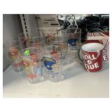 Plastic sports cups, (49ers, Chargers) and