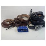 Leather Fashion belts. Assorted