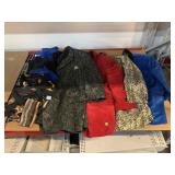 4 dinner jackets, button up shirts, dress pants.