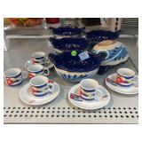 Cuba Mini teacups/saucers and handmade clay salsa