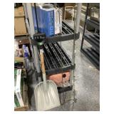 Plastic shovel and metal coat hanger 56in tall