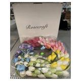 Rosecraft rainbow tulip Wreath in box. Like new.