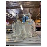 2 Teardrop Crystal table lamps with shades.