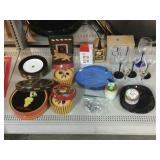 Decorative plate sets, candles, home decor, and