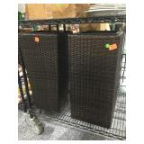2 rattan planter stands.