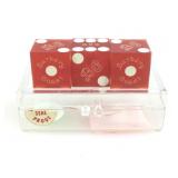 3 casino branded dice. Barbary Coast.