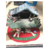 Hawthorn village Nativity barn and more.