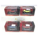 4 die cast metal collector cars. 1:72 scale. In