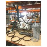 Metal stands and holders.