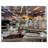 Wooden U.S. Coast Guard ship, Budweiser Stein,