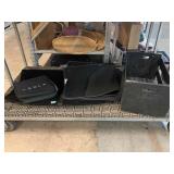 Tesla accessory cords, auto floor mats and wood