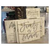 Wooden wall art. Largest approx 24x24in