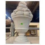 White Glazed Ceramic fruit topiary. Approx 19in