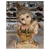 Ceramic light up Garden Gnome. Untested. Approx