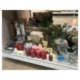 Flameless candles, art glass figurines, and home