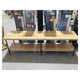 2-tier wood and metal Los Entertainment center,