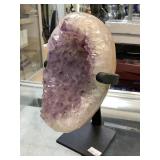 Amethyst geode w/stand, 3x2.5x8in