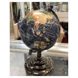Kalifano Gemstone Globe in stand, 4.5x7in