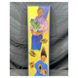 Virginia Lukei Signed Painting On Board 9x30