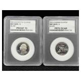 1992 & 2002 Silver Quarters Incl. Louisiana State