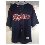 True Fan sports jersey, dark blue sz Lg