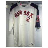 Stitches sports shirt, Red Sox white sz Lg
