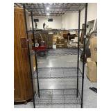 Black metal 5-tier rack, 35x18x72in