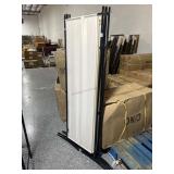 Metal 4-panel room divider, 21x68in