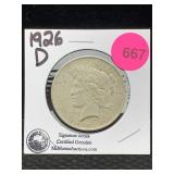 1926-d Silver Peace Dollar