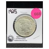 1925 Silver Peace Dollar