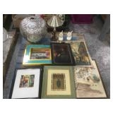 Assorted art and decor items.