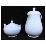 Wedge wood Lavender creamware bute shape, pot,