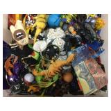 Bin of assorted toys and more