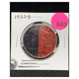 1922-d Silver Peace Dollar