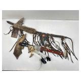 2 Native American Decor Axes. One Real Jaw Bone.