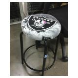 Raiders upholstery stool, 12x20in