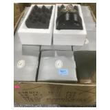 12 NIB ET light up glass figurines on stands