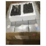 12 NIB ET light up glass figurines on stands