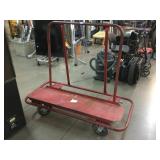 Metal rolling cart for flat items, 54x24x47in