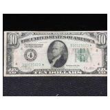 1928 $10 Gold Star Note Rare Rare