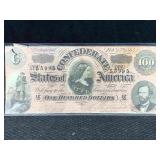 $100 Confederate Note 1864