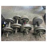 4 dumbbells w/8-5lbs, 4-3lbs and 4-7lbs