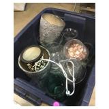 Assorted glassware vases and more