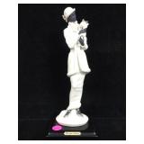 Signed Giuseppe Armani sculpture, Lady w/Dog,