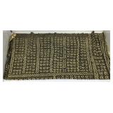 Cotton Tribal Cloth, brown 34x60 in