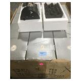 12 NIB ET light up glass figurines on stands