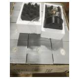 12 NIB ET light up glass figurines on stands