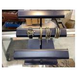Metal bracelet/watch display w/Kalifano pieces,