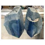 2-Blue Geodes, cut and polished
