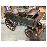 Metal Wagon Model, 14x6x7in